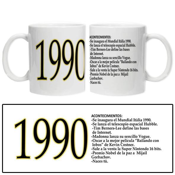 taza acontecimientos 1990