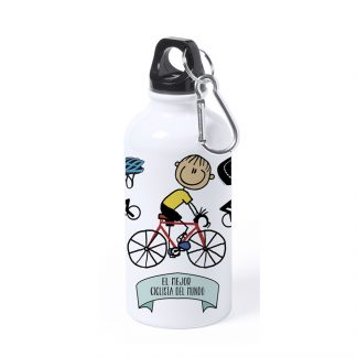 Botella Aluminio Pequeña "El mejor ciclista"