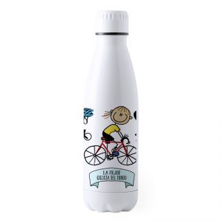 Botella Aluminio Grande "La mejor ciclista"
