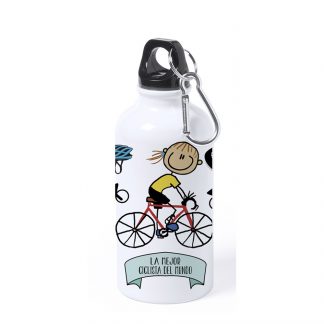 Botella Aluminio Pequeña "La mejor ciclista"