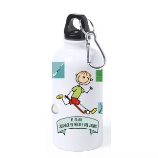 Botella Aluminio Pequeña "El mejor jugador de Hockey del mundo"