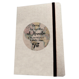 Libreta "Daría la vuelta al mundo"