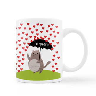 Taza: "Lluvia de corazones"