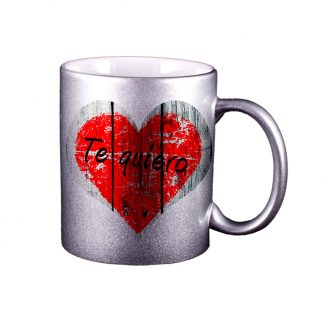 taza plateada te quiero ed.madera