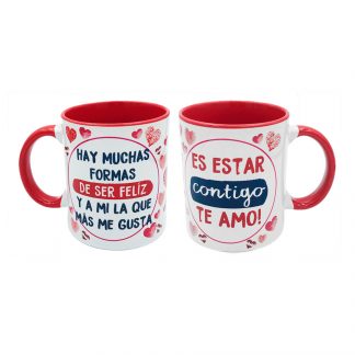 Col. Enamorados "Hay muchas formas..." tazas interior rojo