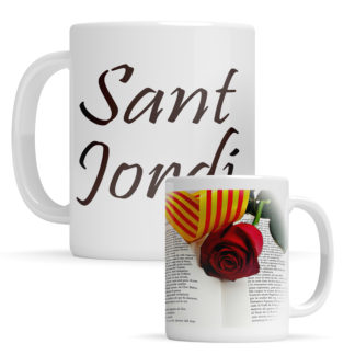 Taza "Sant Jordi. Libro y Rosa".