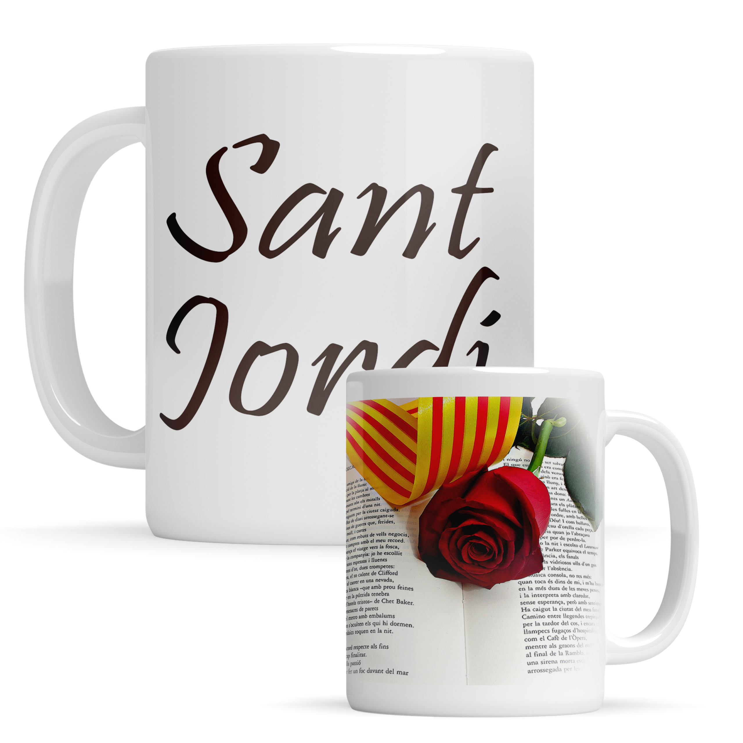 Taza "Sant Jordi. Libro y Rosa".