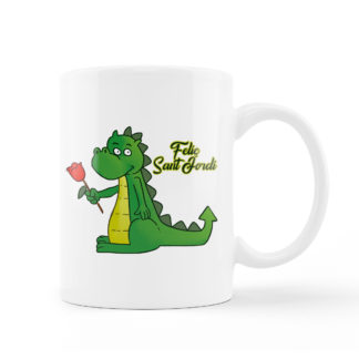 Taza: "Feliç Sant Jordi" (dragón)