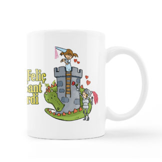 Taza: "Feliç Sant Jordi" (Castillo)
