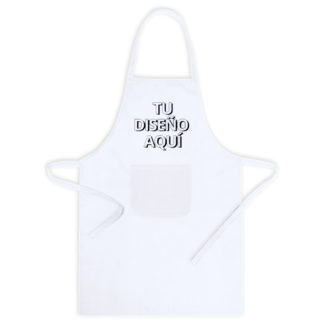 delantal personalizado blanco