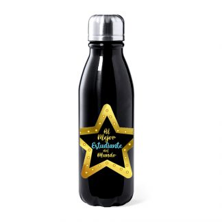 botella negra aluminio
