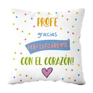 Cojín poliéster Profes gracias por enseñarme...