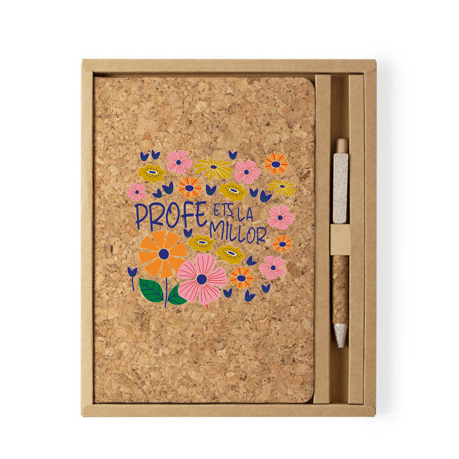 libreta y bolígrafo