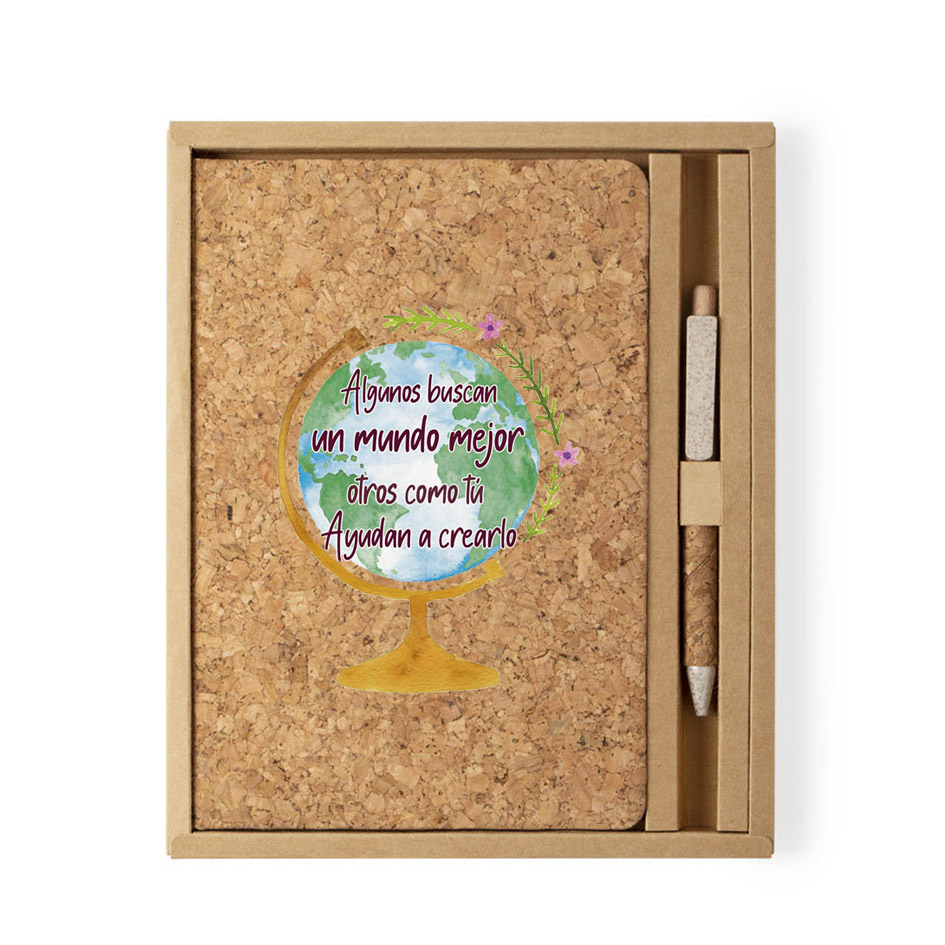 libreta y bolígrafo