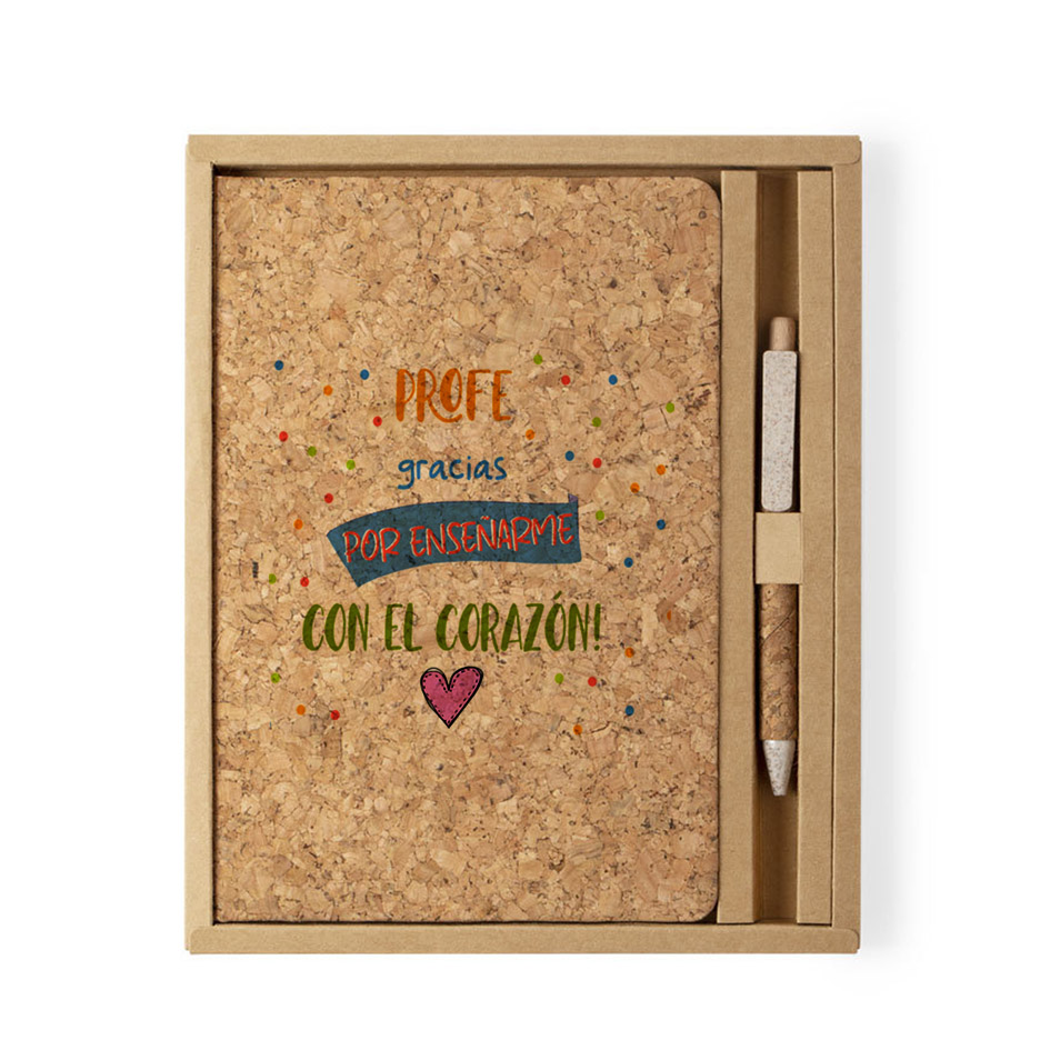 libreta y bolígrafo