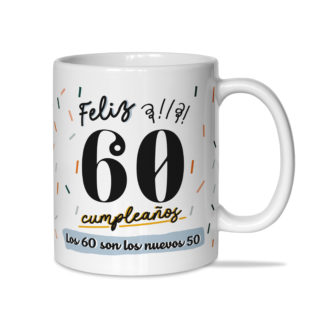 Taza: Feliz 60 cumpleaños.
