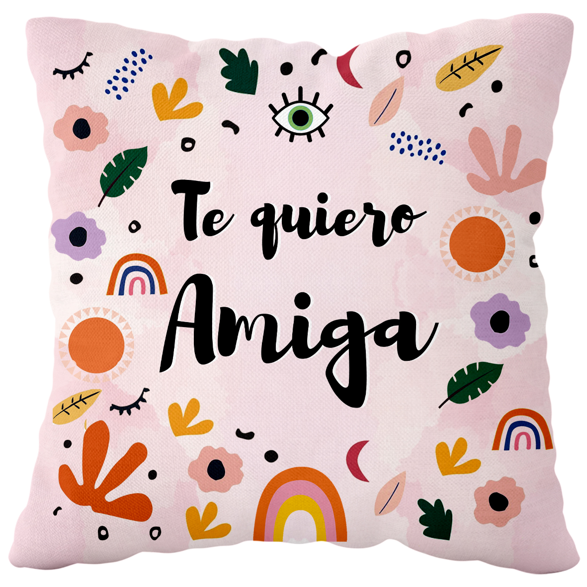 Cojín Poliéster: "Te quiero amiga"