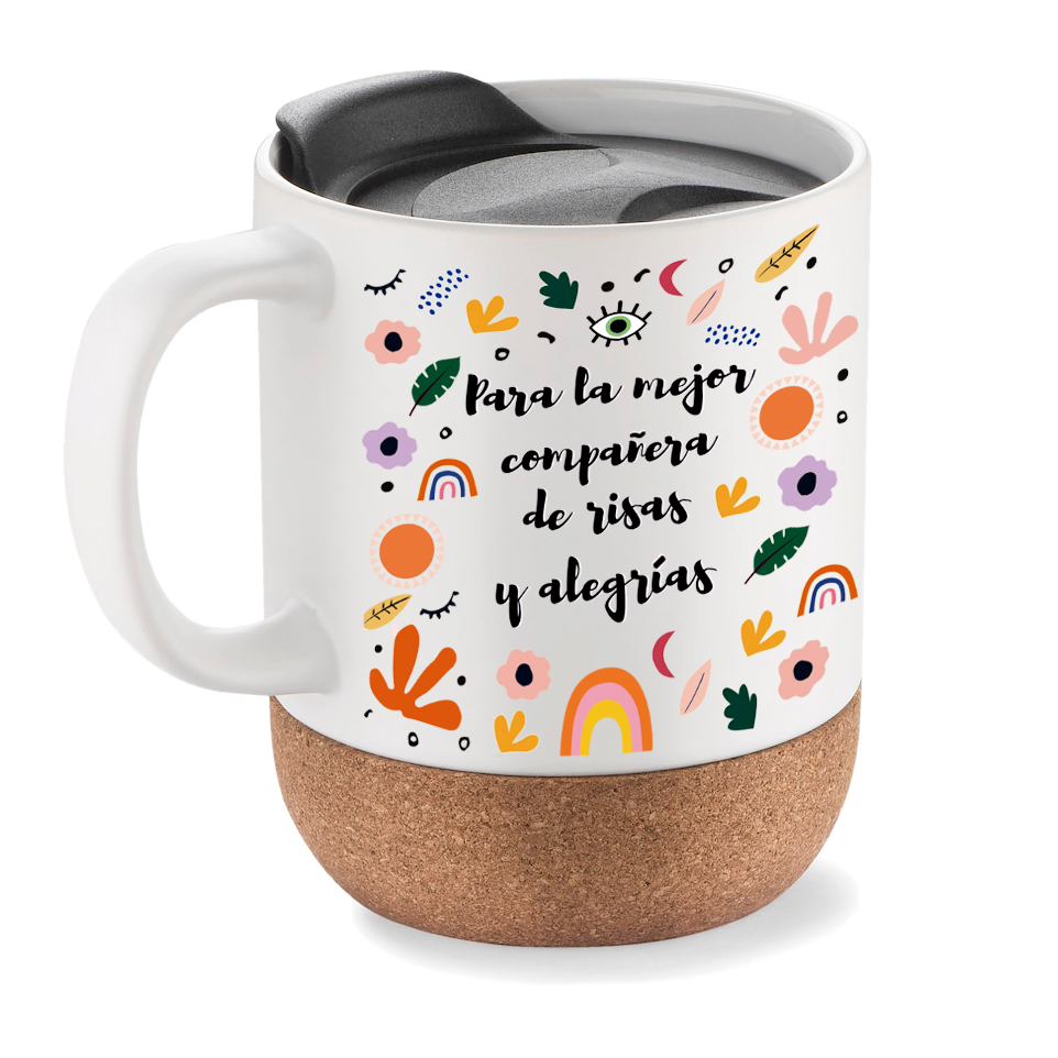 Taza de viaje: "Te quiero amiga"