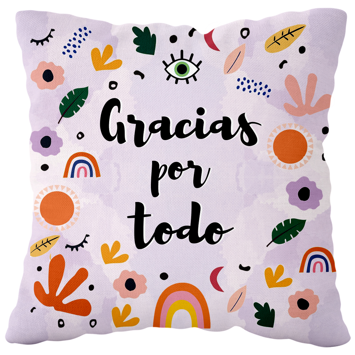 Cojín Poliéster: "Gracias por todo"