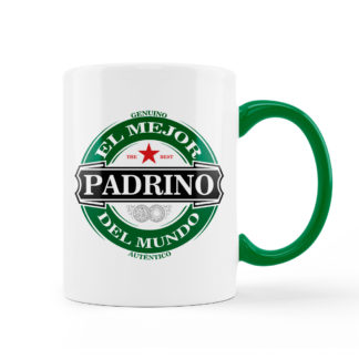 Taza: "El mejor Padrino del mundo" (Verde).