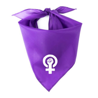 Pañoleta violeta: "Puño (Día de la mujer)"