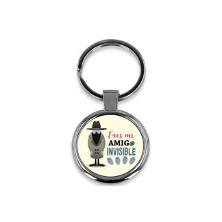 llavero metálico "Eres mi amigo invisible"