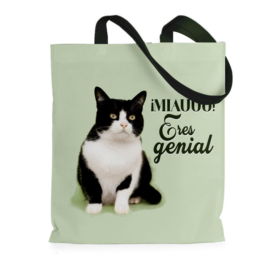 Bolsa Estampada: "¡Miauuu! Eres genial"