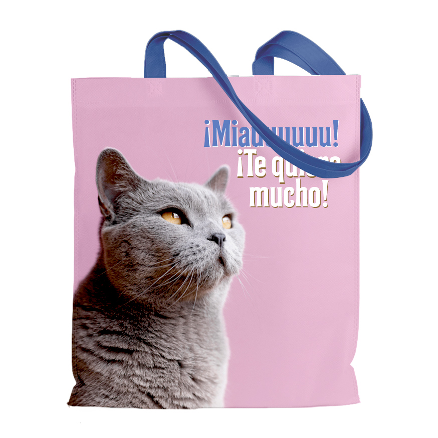 Bolsa Estampada: "¡Miauuuuuu! ¡Te quiero mucho!