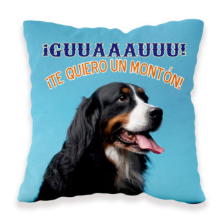 Cojín Poliéster: "¡Guuaaauuu! ¡Te quiero un montón!