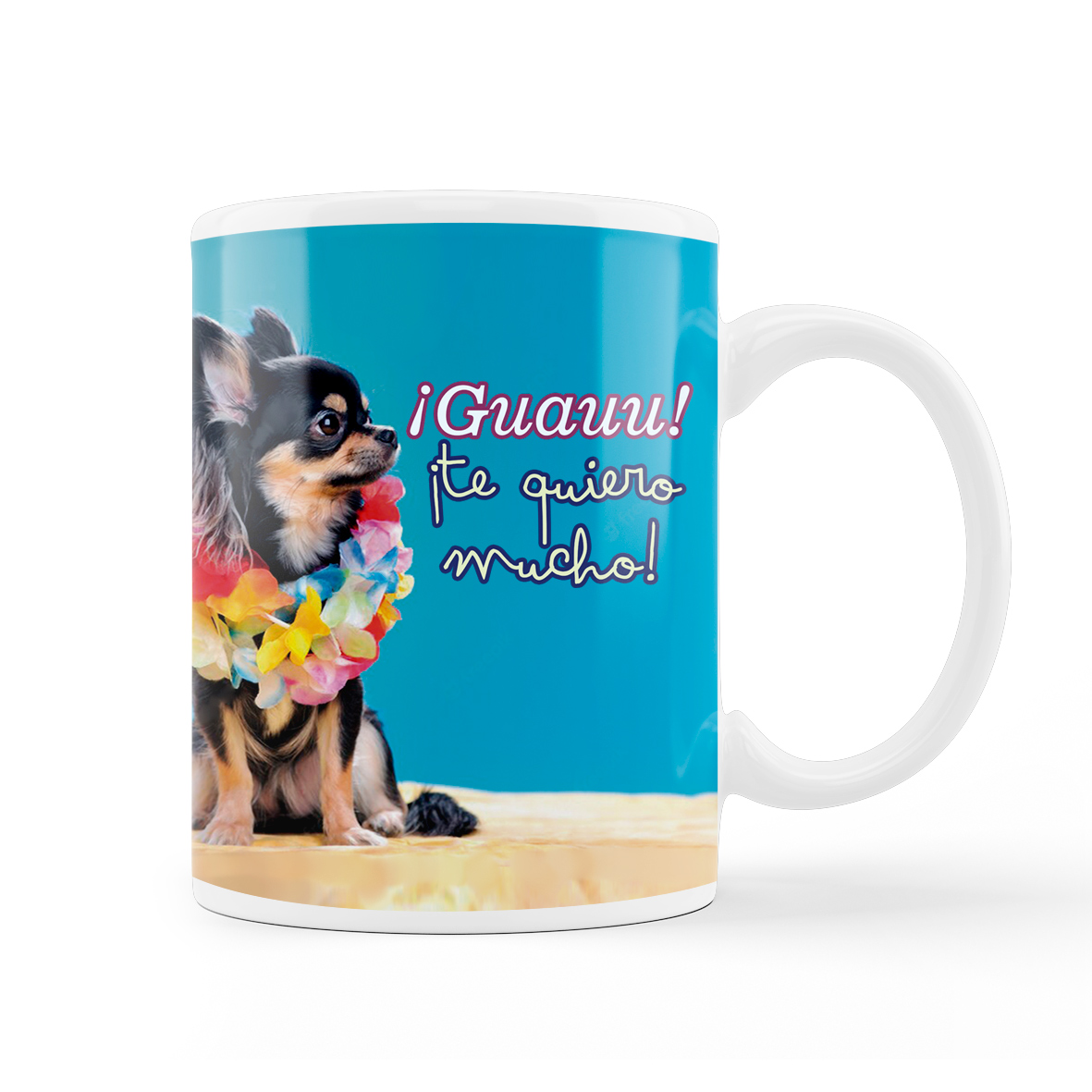 Taza: "¡Guauu! ¡Te quiero mucho!