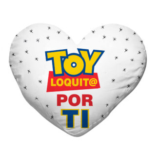 Cojín Antiestrés Corazón: "Toy loquit@ por ti"