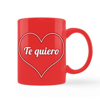 Taza roja: "Te quiero"