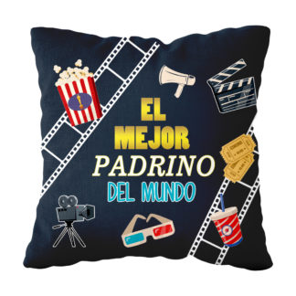 Cojín poliéster: "El Mejor PADRINO del Mundo"