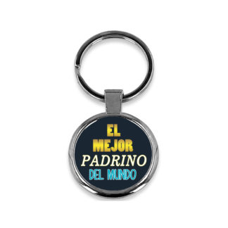 Llavero metálico: "El Mejor PADRINO del Mundo"