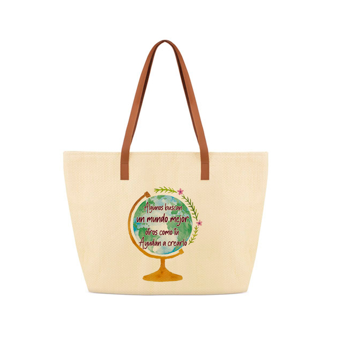 Bolsa grande con asas: "Algunos buscan un mundo..."