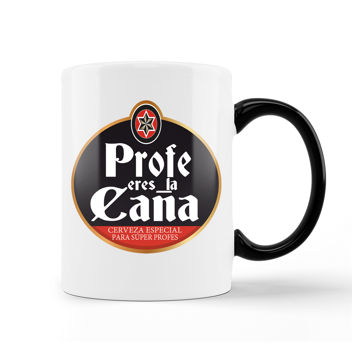Taza: "Profe eres la caña"