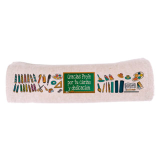 Estuche enrrollable: "Gracias Profe por tu cariño..."