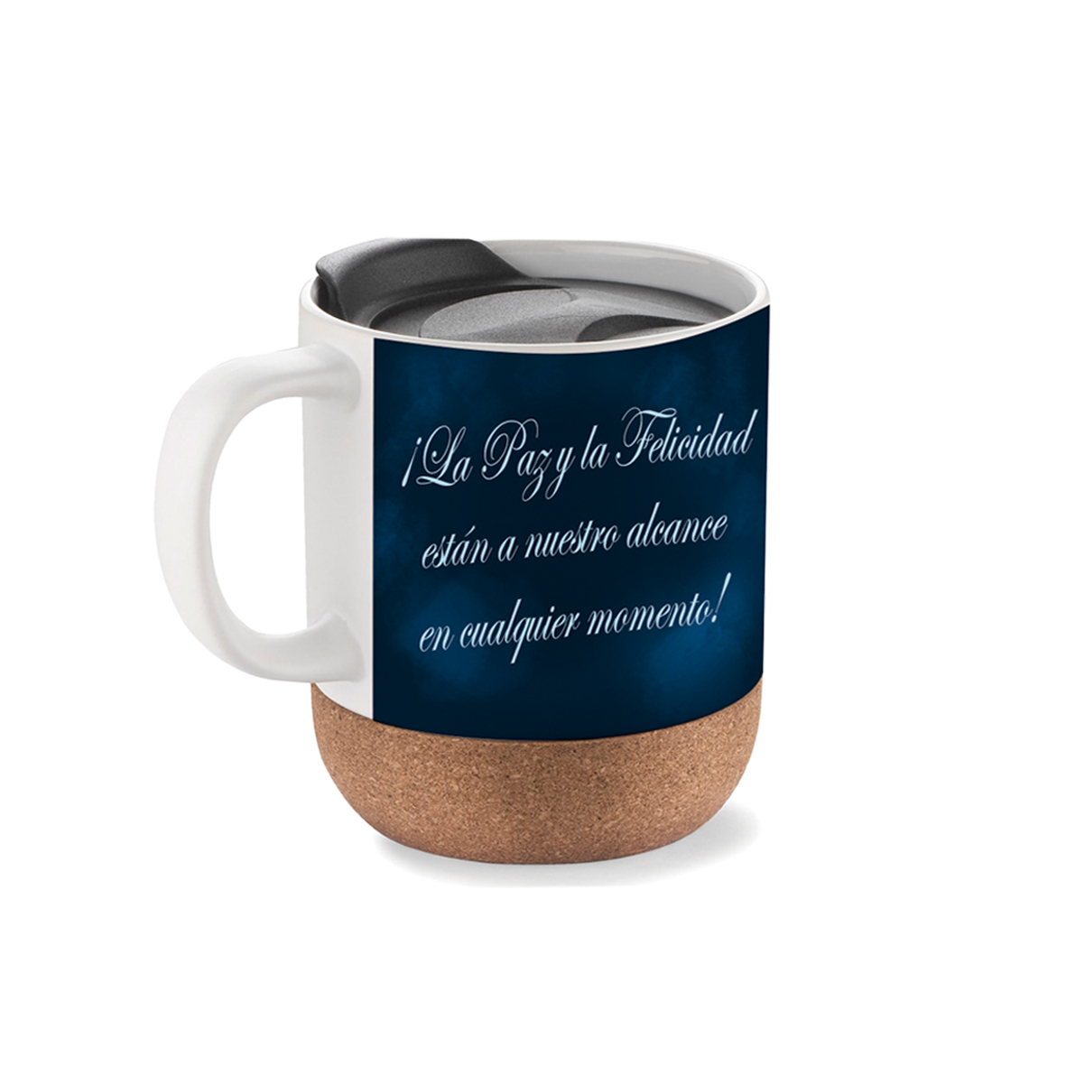 Taza de viaje: "Paz y Felicidad"