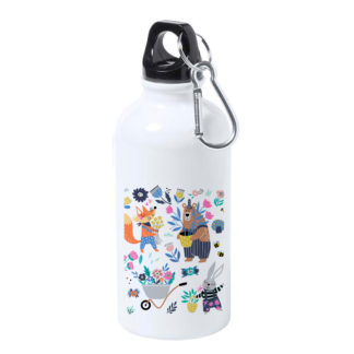 Botella aluminio: "Animales del bosque"