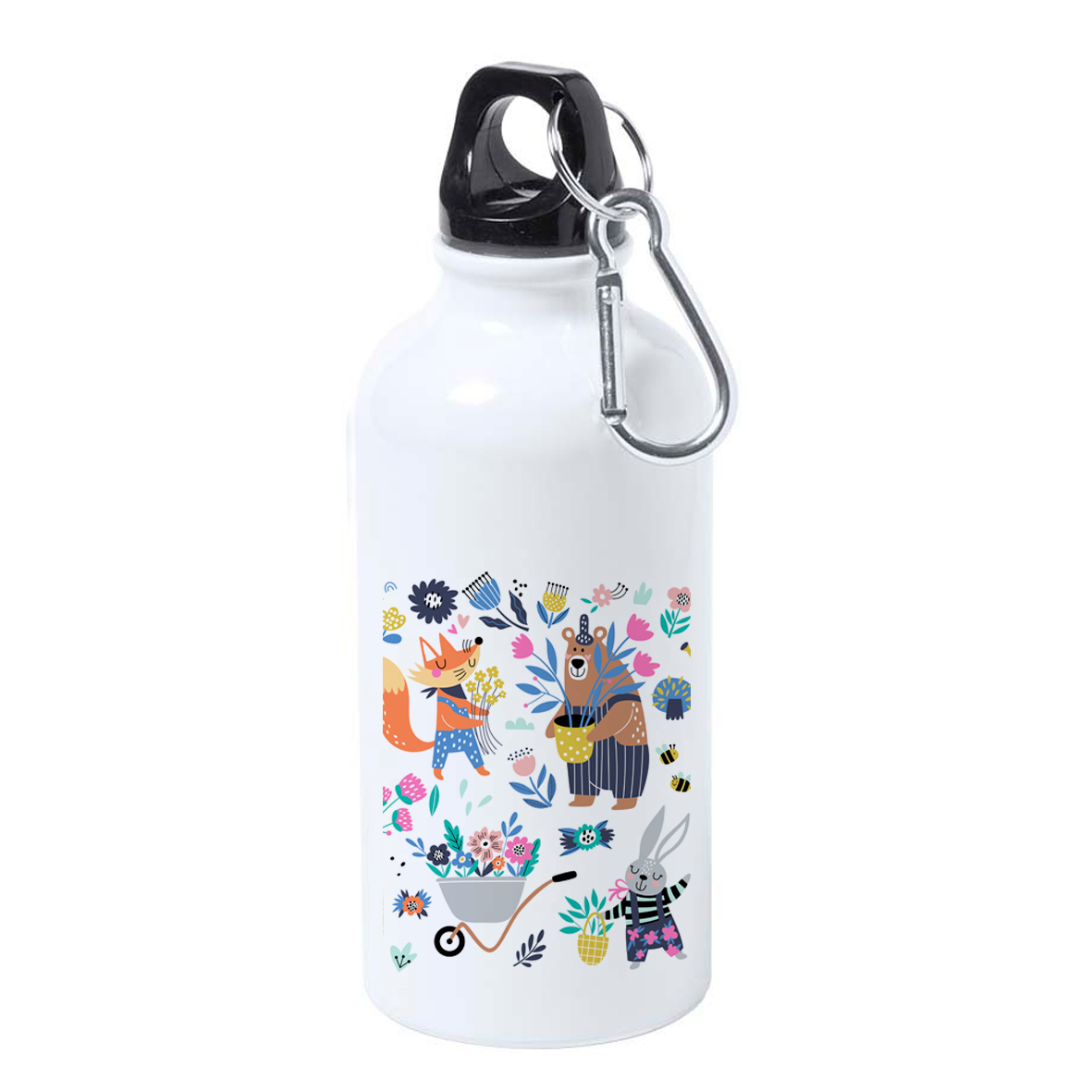 Botella aluminio: "Animales del bosque"