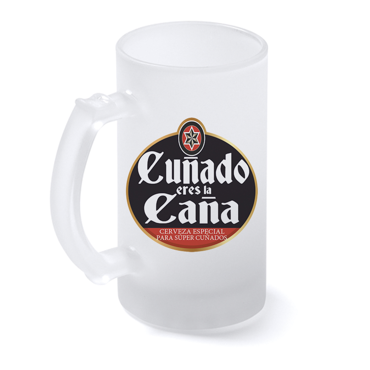 Jarra cristal: "Cuñado eres la caña"