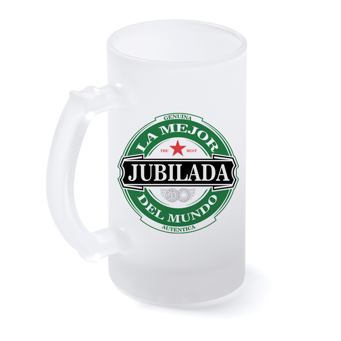 Jarra cristal: "La Mejor JUBILADA del Mundo"