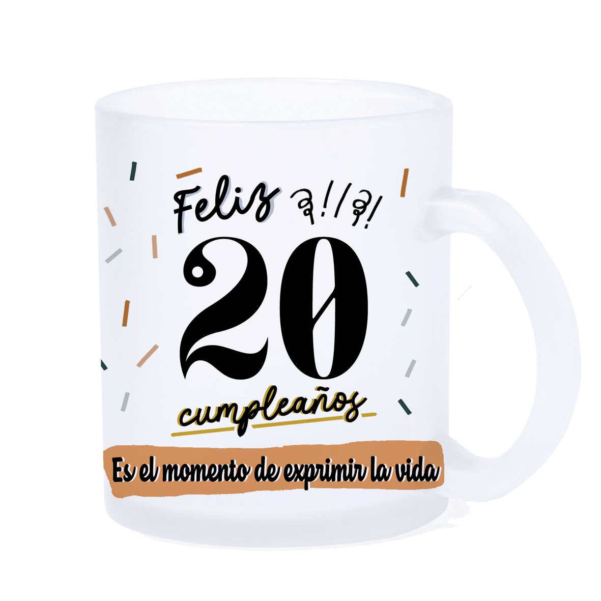 Taza LED: "Feliz 20 cumpleaños"