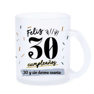 Taza LED: "Feliz 30 cumpleaños"
