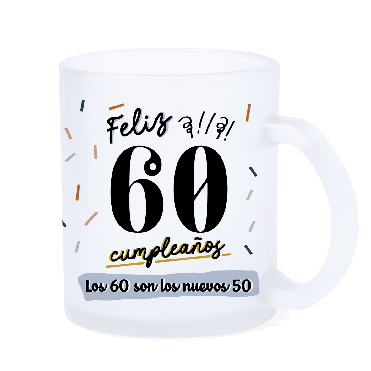 Taza LED: "Feliz 60 cumpleaños"
