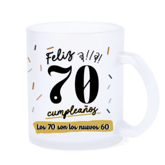 Taza LED: "Feliz 70 cumpleaños"