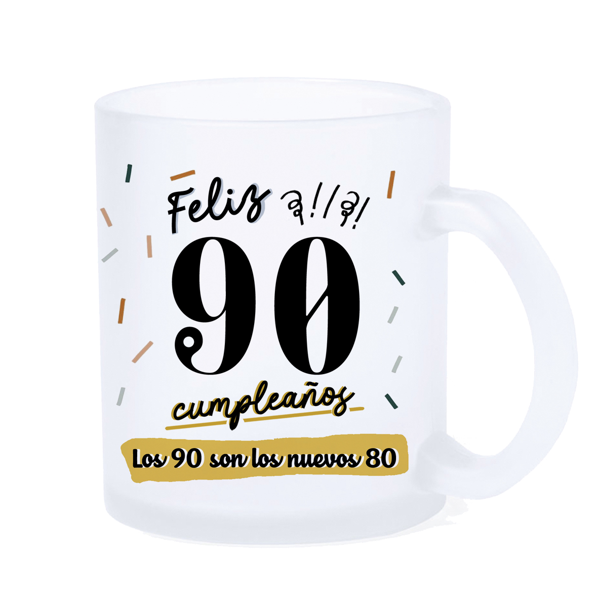 Taza LED: "Feliz 90 cumpleaños"