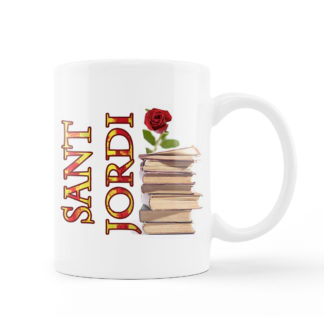 Taza: "Sant Jordi. Libro y Rosa 03"