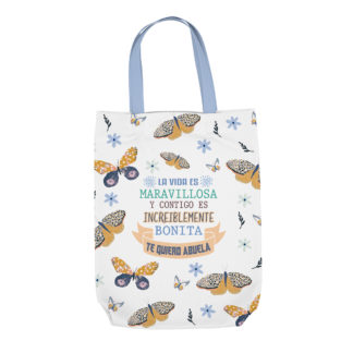 Bolsa para Libro: "La vida es maravillosa... Te quiero Abuela"