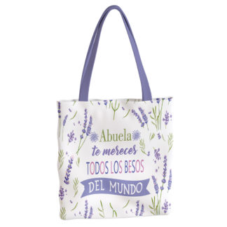 Bolsa Estampada: "ABUELA Te mereces todos los besos del mundo"
